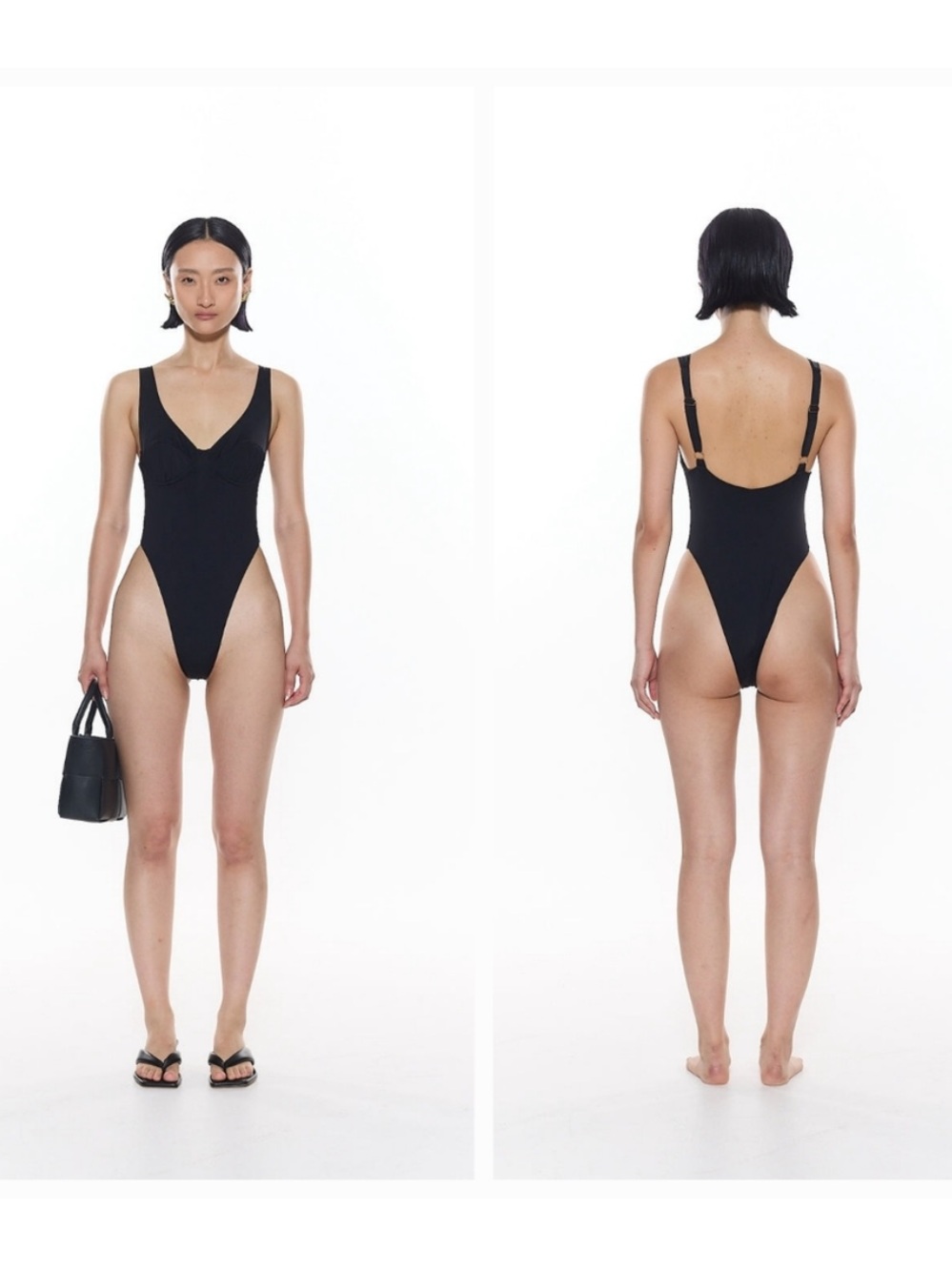 Myra Swim Mila One Piece in Black Size Medium NWT
